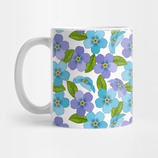 Forget Me Not Flowers Pattern Mug